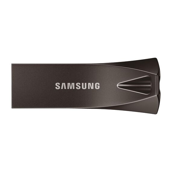 Samsung BAR Plus USB-Stick Typ-A, 64 GB, 200 MB/s Lesen, 30 MB/s Schreiben, Widerstandsfähiger USB 3.1 Speicherstick mit Schlüsselring, Titan Gray, MUF-64BE4/APC