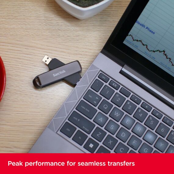 SANDISK Extreme PRO DUAL Drive 1 TB, Flash-Laufwerk 2-in-1 USB Type-A und USB Type-C, Hochleistung, Lesegeschwindigkeit bis zu 1000 MB/s, Automatische Backups, Dateiverwaltung, Metallgehäuse, Schwarz