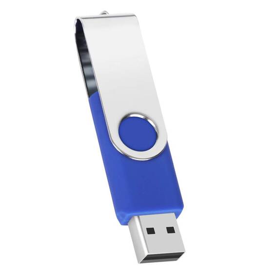 USB Sticks 4GB 10 Stück, AreTop High Speed USB 2.0 Metall Speicherstick Rotate Flash Drive Pack (Blau)