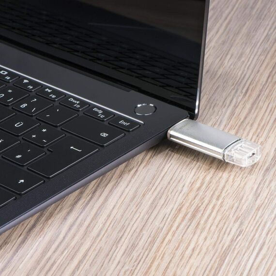 Hama 32GB USB-Speicherstick mit USB 3.0&USB 3.1-Type-C (2-in-1 USB-Stick, z.B. für Android Handy, Tablet, Computer, Notebook, MacBook, OTG, 40MB/s) USB-Typ-C Handy-Stick, Doppel Memory-Stick Silber