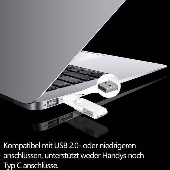 AreTop USB Stick 16GB 10 Stück AreTop Speicherstick Rotate Metall High Speed USB 2.0 Flash Drive (5 Farben)