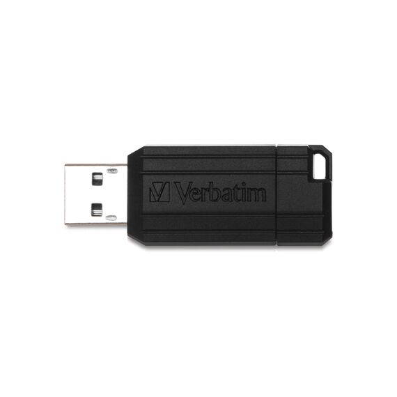 Verbatim Pinstripe USB Stick - 32 GB - USB 2.0-Schnittstelle, externer Speicherstick mit Schiebefunktion - schwarz