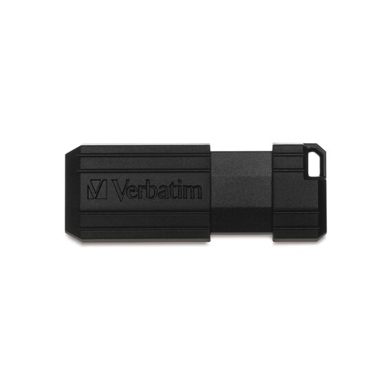 Verbatim Pinstripe USB Stick - 32 GB - USB 2.0-Schnittstelle, externer Speicherstick mit Schiebefunktion - schwarz