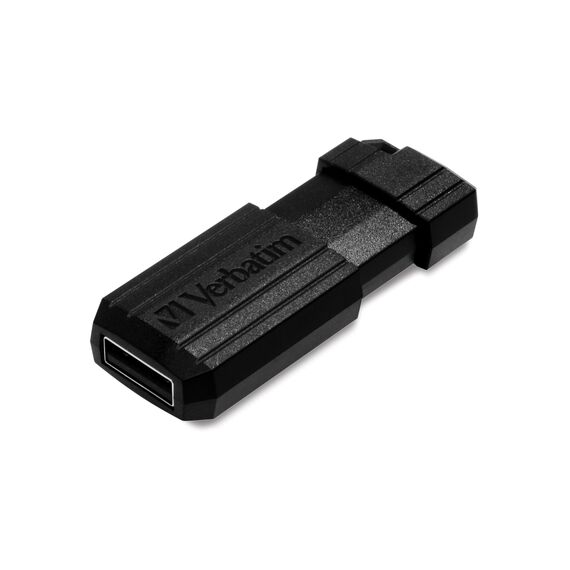 Verbatim Pinstripe USB Stick - 32 GB - USB 2.0-Schnittstelle, externer Speicherstick mit Schiebefunktion - schwarz