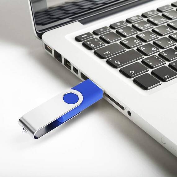USB Sticks 4GB 10 Stück, AreTop High Speed USB 2.0 Metall Speicherstick Rotate Flash Drive Pack (Blau)