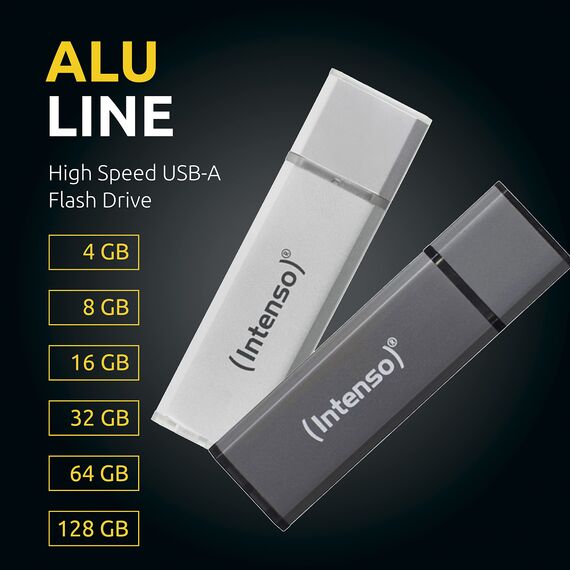 Intenso Alu Line 8GB Speicherstick USB 2.0 anthrazit (Packung mit 4)
