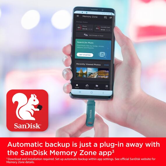 SanDisk Ultra Dual Drive Go USB Type-C 64 GB (Android Smartphone Speicher, USB Type-C-Anschluss, 150 MB/s Lesegeschwindigkeit, Nutzung als Schlüsselanhänger möglich) Navagio Beach