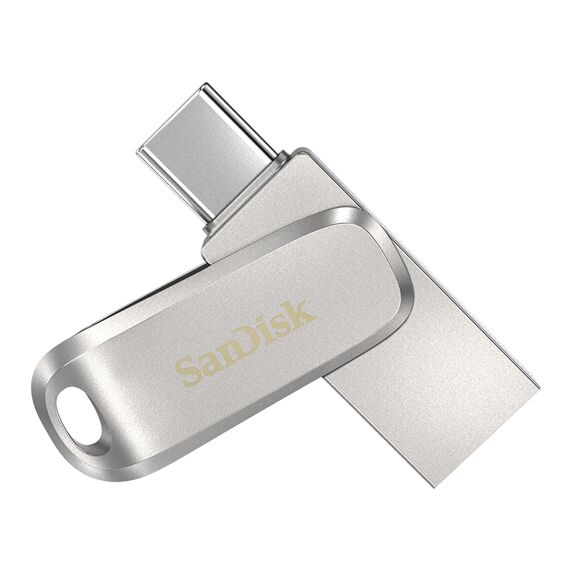 SANDISK Ultra Dual Drive Luxe USB Type-C & Type-A, Smartphone Speicher 512 GB (Mobiler Speicher, USB 3.2 Gen 1, drehbares Design, 400 MB/s Lesen, USB Type-C & Type-A-Anschluss, automatisches Backup)