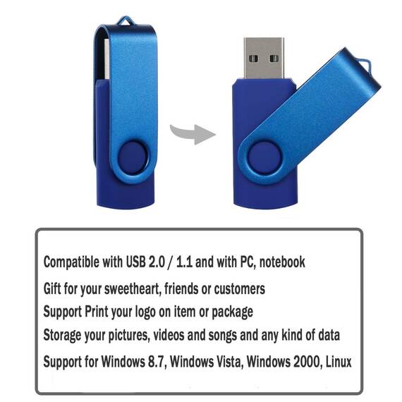 EASTBULL USB Stick 8GB 5 stück Speicherstick Mehrfarbig USB-Sticks Data Datenspeicher (8GB, Mehrfarbig)