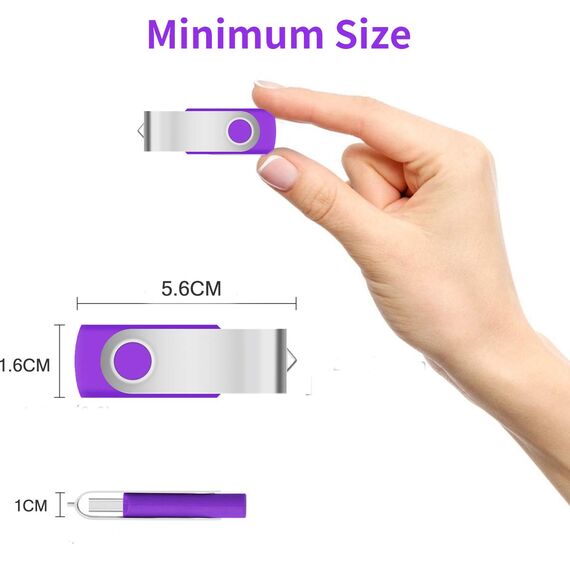 USB Sticks 8GB 5 Stück, AreTop Speicherstick 8GB 360°drehbare Schutzhülle Design mit Schlüsselband USB 2.0 Flash Drive (Mehrfarbig)