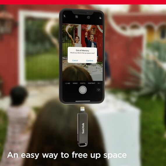 SanDisk iXpand Luxe Flash-Laufwerk 2-in-1 iPhone Speicher 256 GB (iPad kompatibel, automatisches Backup, USB-C und Lightning Anschluss, Passwortschutz, iXpand App)