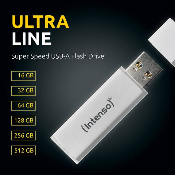 Intenso Ultra Line, 16GB Speicherstick, USB 3.2 Gen 1x1, silber