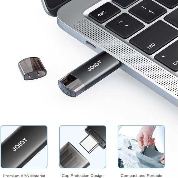 2 Stück USB Stick 32GB 3.0 USB C Stick Mini USBC Stick Metall 2-in-1 USBC 32GB Speicherstick High Speed Wasserdichtes Flash Drive Kompatibel mit Android Handy Linux Laptop Schwarz