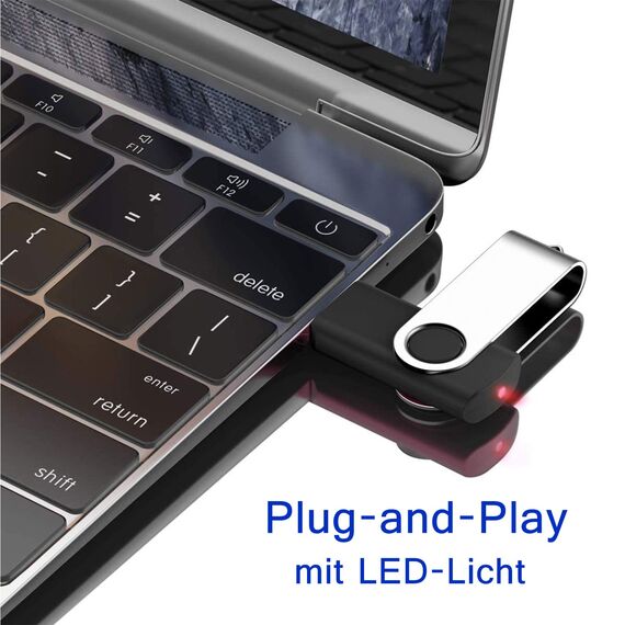 AreTop 16GB USB Stick 3 Stück mit USB Memory Stick Tasche, High Speed Speicherstick 2.0 zur Datenspeicherung(schwarz/blau/weiß)