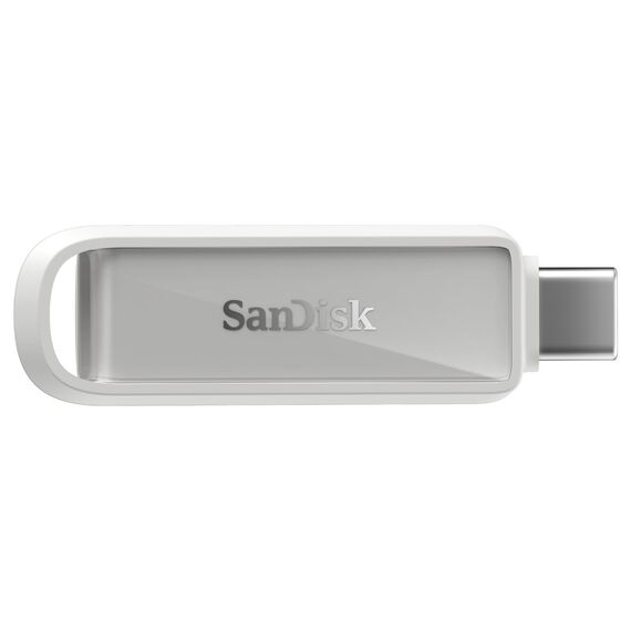 SANDISK Phone Drive mit USB Type-C 64 GB (Flash-Laufwerk für Smartphones, Tablets und Computer, 150 MB/s Lesen, Schlüsselring-Öse zur Mitnahme, 1 Jahr RescuePRO Deluxe-Software) - Arctic White
