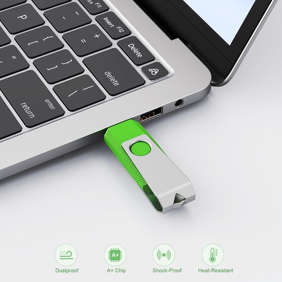 KEXIN USB Stick 32GB 5er Set, Speicherstick USB 3.0, Lesegeschwindigkeit bis 100MB/s, Schreibgeschwindigkeit bis 25MB/s, untes Metallgehäuse, Drehbares Design - Schlüsselanhängergeeignete USB-Sticks