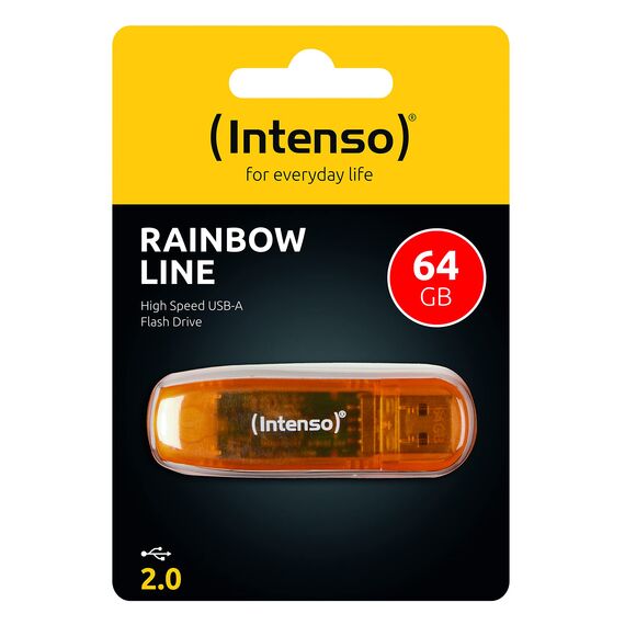 Intenso Rainbow Line 64 GB USB-Stick USB 2.0 Orange