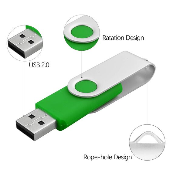 KOOTION 10 Stück USB Sticks 8GB Datenstick USB 2.0 Memory Sticks 10 STK USB Flash-Lauwferk Bunt Speichersticks Metall 8G 10er Pack Speicher Sticks Set USB Flash Drives Stick Flash 8 Gbyte Mehrfarbig