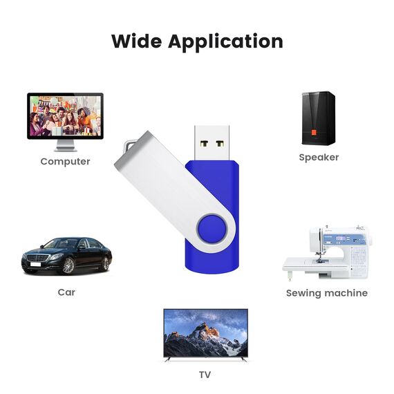 KOOTION 10 Stück USB Sticks 64GB Speichersticks Set USB 2.0 10 STK Bunt Datenstick Memory Stick Metall 64G Thumb Drive 10er Pack Flash-Laufwerke 64 Gbyte Flash Sticks USB Flash Drives Mehrfarbig