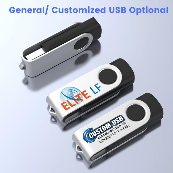 ABLAZE USB Stick 4GB 50 Stück, High Speed USB 2.0 Speicherstick Swivel Datenspeicher Metall Memory Sticks Flash Drive