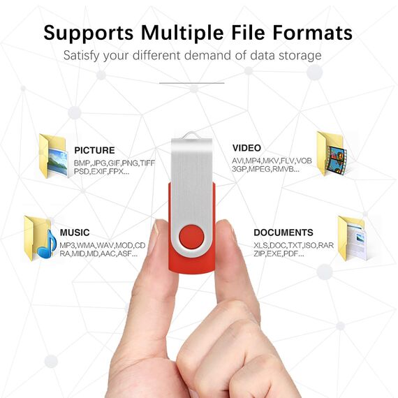 KOOTION 10 Stück USB Sticks 8GB Datenstick USB 2.0 Memory Sticks 10 STK USB Flash-Lauwferk Bunt Speichersticks Metall 8G 10er Pack Speicher Sticks Set USB Flash Drives Stick Flash 8 Gbyte Mehrfarbig