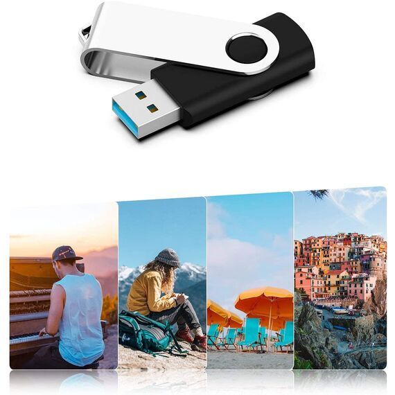KOOTION USB Sticks 32GB 10er Pack USB 3.0 Speicherstick 10 Stck Datenstick 32 GB Memory Sticks Bunt USB Flash Laufwerk USB Flash Drives 10 STK 32G Set Thumb-Laufwerke 32 Gbyte Flash Stick Schwarz