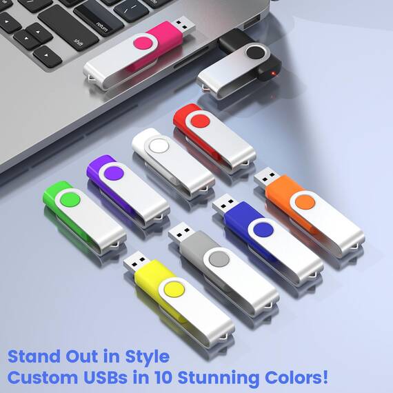 Individuelle 100 Stück USB Sticks 512MB 1GB 2GB 4GB 8GB 16GB 32GB mit personalisierter Metall-Memory-Stick und gedrucktem Logo Tastenform