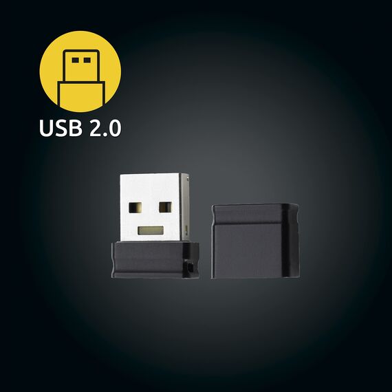 Intenso 3500460 Micro Line 8GB USB-Stick USB 2, 8GB - USB 2.0, Schwarz