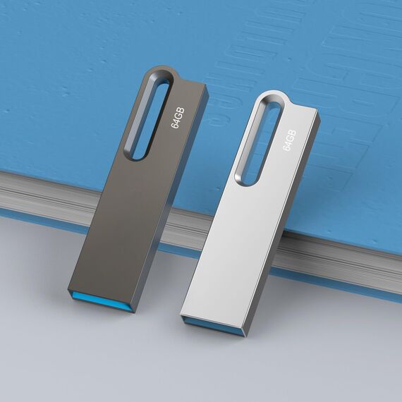 JOIOT 2 Stück USB Sticks 64GB 3.0 Stick Flash Drive 64GB USB Speicherstick High Speed Wasserdichtes Memory Kompatibel mit Android Linux Pad Laptop Silber/Schwarz