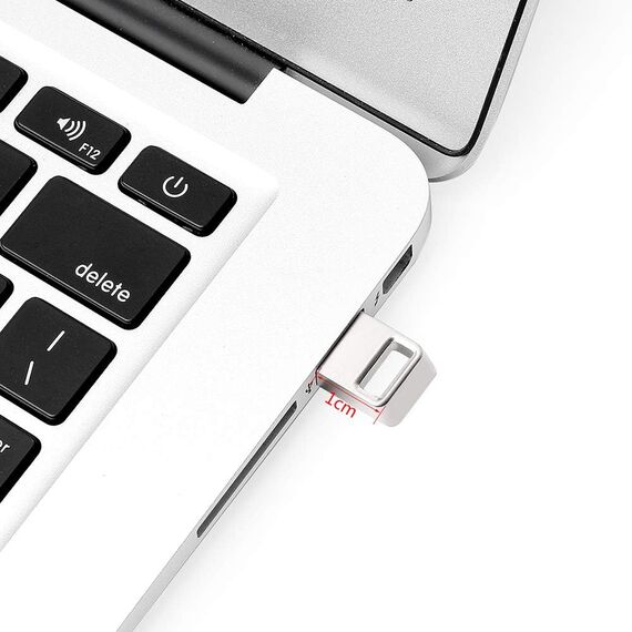 USB Stick 32GB, Metal Memory Stick USB 2.0 USB Stick 32GB USB Flash Drive mit Schlüsselanhänger für Schule Büro Auto PC Laptop (Silber)