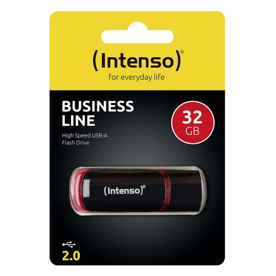 Intenso Business Line 32 GB USB-Stick USB 2.0 schwarz-rot (Packung mit 3)