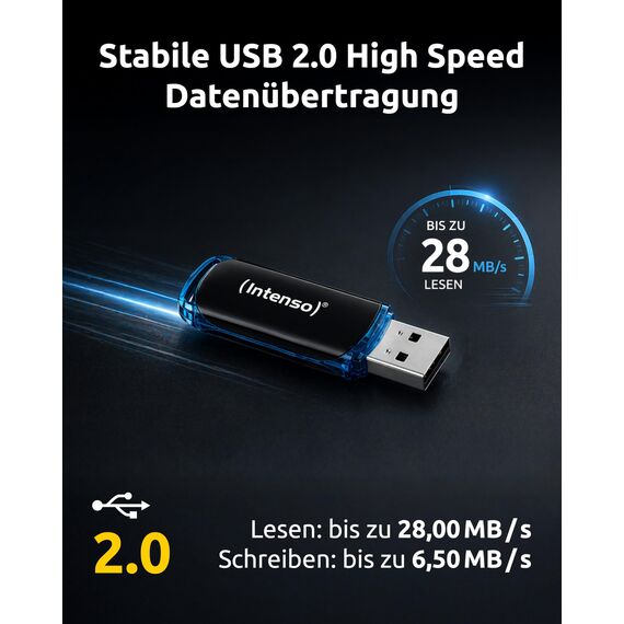 Intenso USB Stick Business Line Multipack 4GB 10er Set – USB 2.0 High Speed USB-A Flash Drive – bis zu 28 MB/s – kompatibel mit Windows & Mac