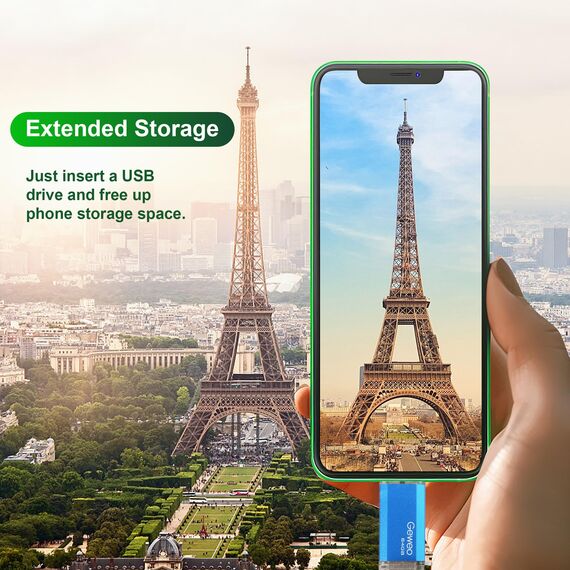 USB Stick 64GB, 2 in 1 OTG Speicherstick 64GB USB 2.0 Pen Drive Memory Stick Type C USB Stick 64gb für Smartphones, Computer, Laptop, ect (Blau)