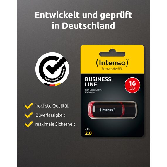 Intenso Business Line 16 GB USB-Stick USB 2.0 schwarz-rot