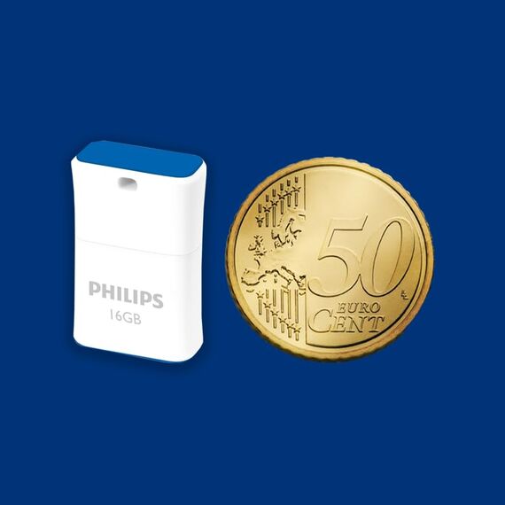 Philips Pico 2.0 Mini USB Stick 16GB Kompakter Speicherstick 16 GB Ideal für Benutzung im Auto USB-Flashlaufwerk FM16FD85B/10