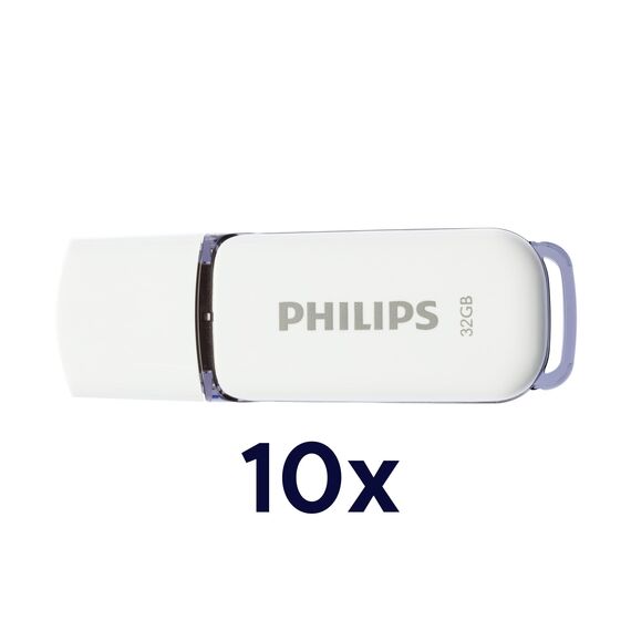 Philips Snow Edition 2.0 USB-Flash-Laufwerk USB-Stick 10x 32GB für PC, Laptop, Computer Data Storage, Lesegeschwindigkeit bis zu 23 MB/s