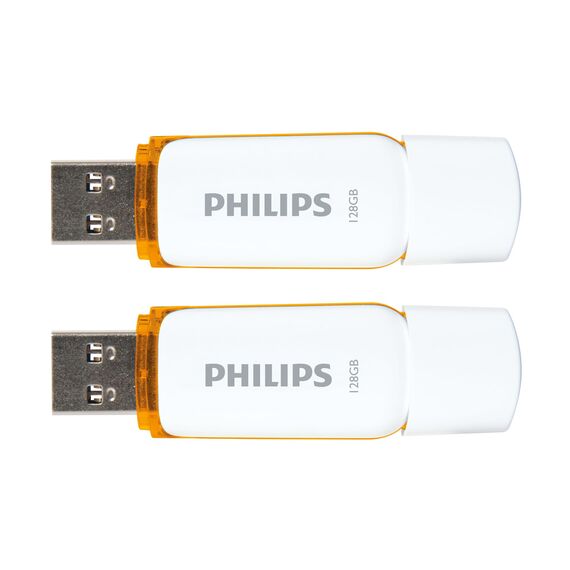 Philips Snow Edition 2.0 USB-Flash-Laufwerk 2X 128GB für PC, Laptop, Computer Data Storage, Lesegeschwindigkeit bis zu 25 MB/s