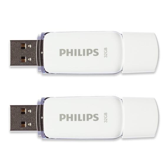 Philips Snow Edition 2.0 USB-Flash-Laufwerk USB-Stick 2X 32GB für PC, Laptop, Computer Data Storage, Lesegeschwindigkeit bis zu 23 MB/s