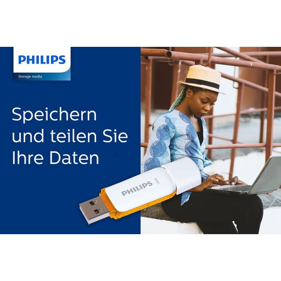 Philips Snow Edition 2.0 USB-Flash-Laufwerk USB-Stick 128GB für PC, Laptop, Computer Data Storage, Lesegeschwindigkeit bis zu 25 MB/s