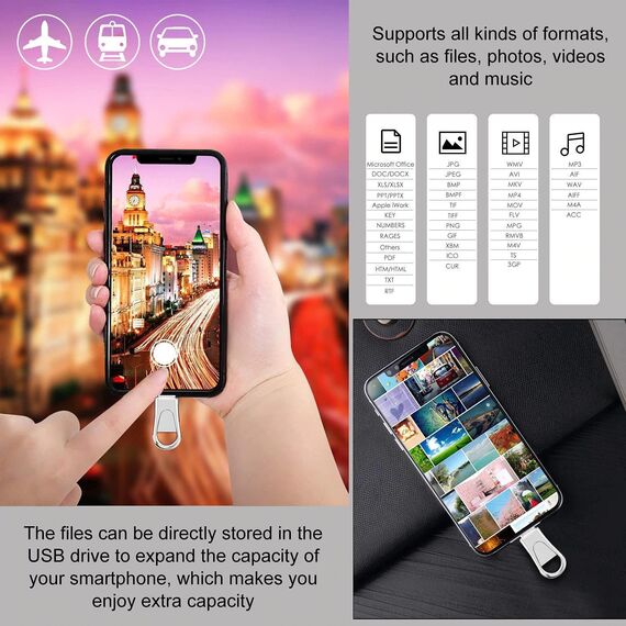 Vansuny 2 Stück USB C Stick 64GB Mini USB Stick 3.0 2-IN-1 OTG Flash Laufwerk Dual USB C Speicherstick 64gb Metall Wasserdicht für iPhone 15 Smartphone Android Windows Mac OS, Silber