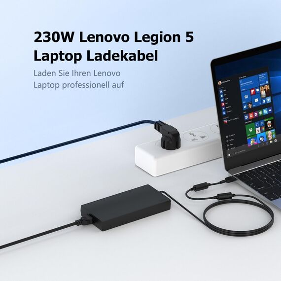 230W Laptop Ladekabel Netzteil für Lenovo Legion 5 7 5P C7 S7 Y540 Y545 Y740 Y730 Y900 Y910 Y920 Y7000 Thinkpad P73 P71 P72 P70 P51 P52 P53 ADL230NDC3A ADL230NLC3A 20V 11,5A USB Ladegerät