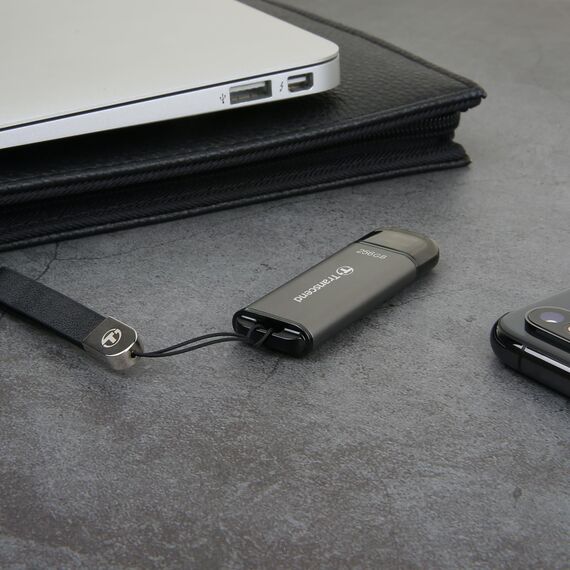 Transcend Jetflash 920 512GB High-End USB Stick, Space Grau |SSD-Performance, Bis zu 420MB/s |Hohe Langlebigkeit & Robustes Aluminiumgehause |Ideal für Tesla Dashcam, Sentry Mode & 4K-Videos