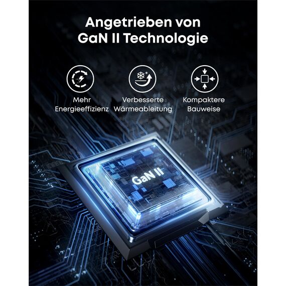 Anker Nano II 65W USB C Ladegerät Netzteil mit Schnellladeleistung, GaN II Technologie, Kompatibel mit MacBook Pro/Air, Galaxy S20/S10, iPhone 17/Pro/iPhone Air/16/15, iPad, Pixel (Schwarz)