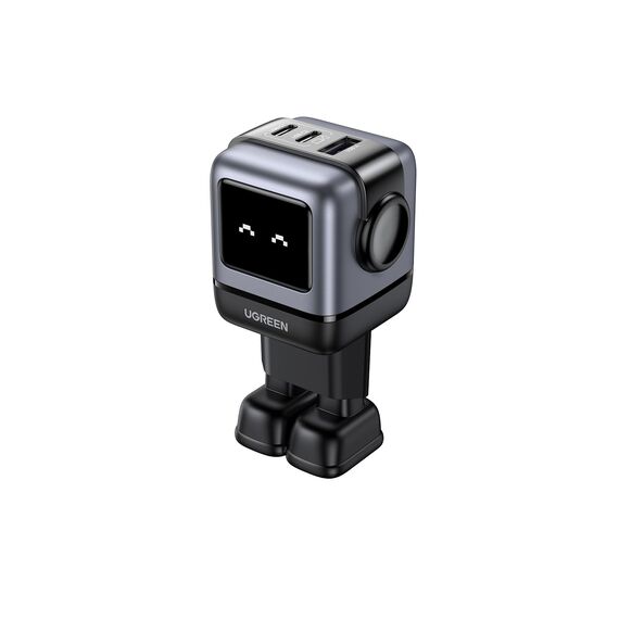 UGREEN UNO USB C Ladegerät, 65W USB C Netzteil 3-Port GaN Schnellladegerät LED Display kompatibel mit MacBook Pro/Air, iPad, iPhone 17 Pro Max, 15 16, Galaxy S25 Ultra, Steam Deck (Schwarz)