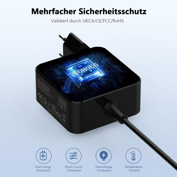 45W Laptop Ladekabel Kompatibel für Acer Swift 3 1 5 SF314-52 SF314-51 SF113-31 SF314-54 SF114-32 SF114-31 SF314-41 SF314-42 PA-1450-26 A13-045N2A 19V 2.37A Netzteil Ladegerät Adapter 3,0 * 1,1mm