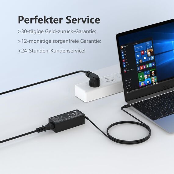 100W USB C Netzteil Laptop Ladegerät Kompatibel für MacBook Lenovo Thinkpad Dell Latitude HP Chromebook Asus Acer Huawei Xiaomi Air Samsung Notebook Ladekabel 100 Watt Type C Power Adapter
