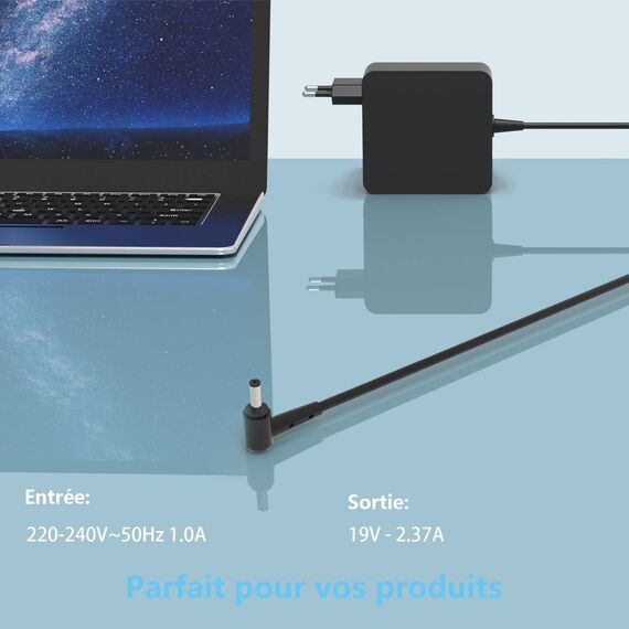 Hafiuege 45W Laptop Ladekabel Ladegerät kompatibel mit ASUS Vivobook 14 15 S14 S15 X409F X509U X512D X512F X512J X540S X540Y X540L X553M Zenbook UX303U UX305 UX305F UX305C UX410U UX430U Netzteil
