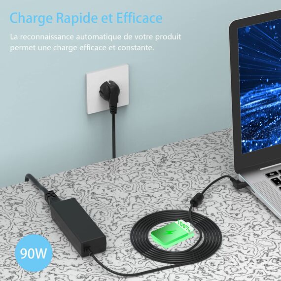 90 W Ladegerät 19 V 4,74 A Notebook Medion Toshiba Lenovo ASUS AC Adapter geeignet für Asus ZenBook Toshiba Satellite Medion Ladegerät Laptop Universal Anschluss: 5,5 x 2,5 mm C0030-C