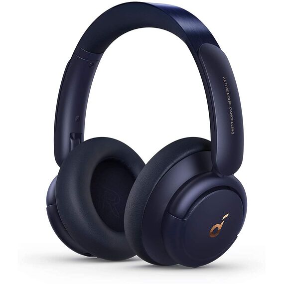soundcore by Anker Q30 Bluetooth Kopfhörer, Hybrid Active Geräuschisolierung,Hi-Res Sound, EQ in App, 40h Akku, bequemer Halt, Verbindung von 2 Geräten (blau)(Generalüberholt)
