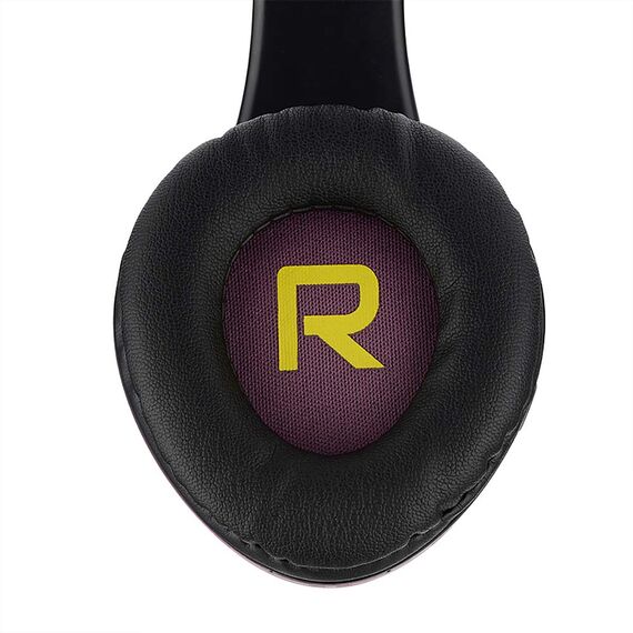 PowerLocus Bluetooth Over-Ear Kopfhörer, Kabellos Stereo Faltbare Kopfhörer Kabellose und Kabel-Kopfhörer mit Integriertem Mikrofon, Micro SD/TF, FM für Handys/iPad/Laptops & PC (Schwarz/Lila)